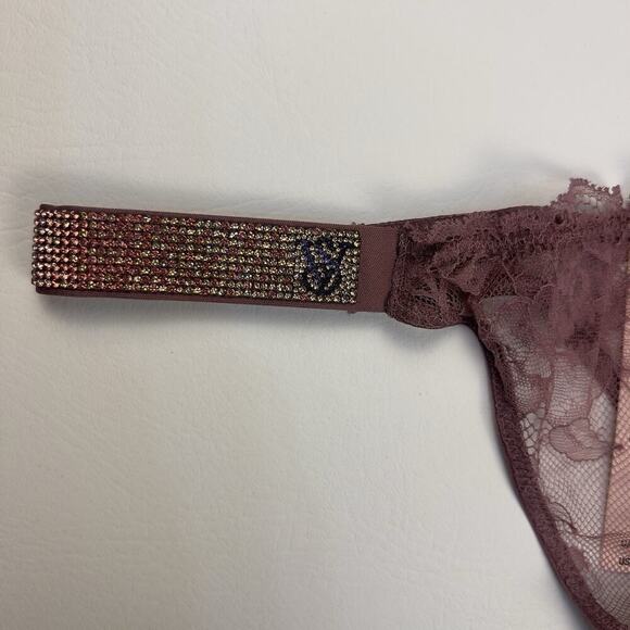 2 Victoria's Secret Very Sexy Rhinestone Shine Logo Thong String Panties S.XL - Picture 10 of 12